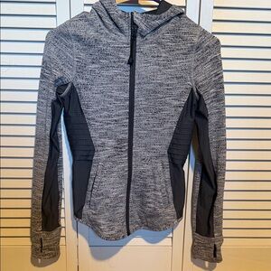 Gray and Black Hooded Sweatshirt